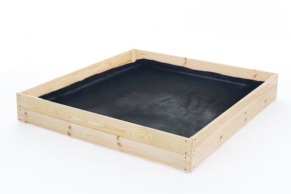 Kasvimaalaatikko - Istutuslaatikko - 120x100x18 cm - Puu - Maapeitteellä
