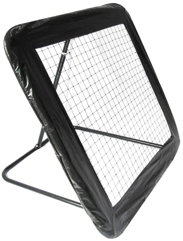 Rebounder - fodboldmål - 124x124 cm - sort