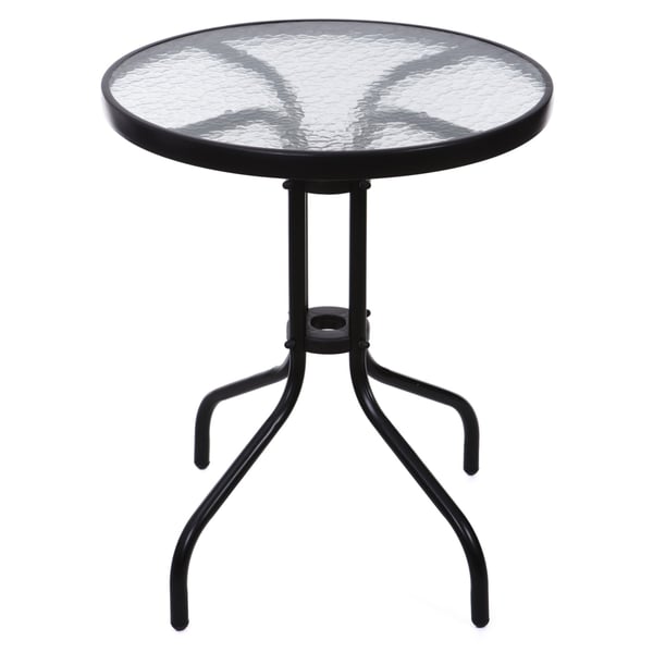 ModernHome 60cm Glas Havebord - Holdbart, Vejrbestandigt, Nem Rengøring til Udendørsområder