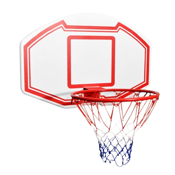 Holdbart indendørs/udendørs basketballsæt med vægmontering, stålring og kompatibilitet med størrelse 7 bold