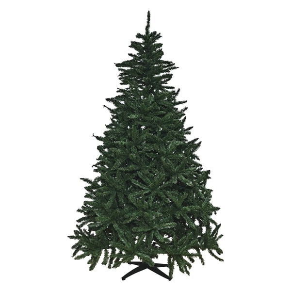 Kunstigt juletræ - falsk juletræ - 220 cm - plastikfod - grøn