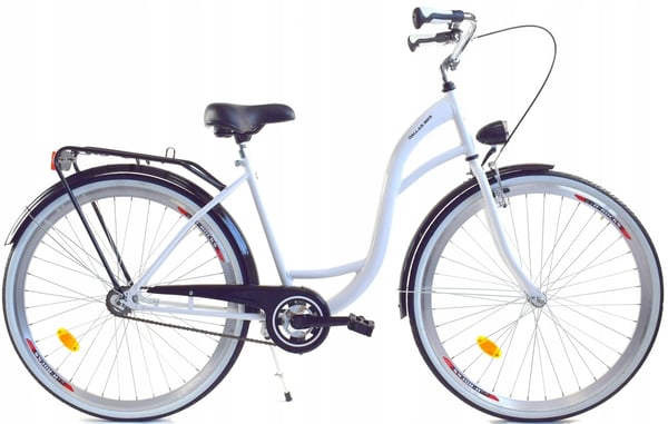 Pigecykel 26 tommer robust model hvid med sort fra Dallas Bike