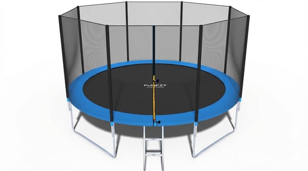 Trampolin - 404 cm - med net og stige - op til 150 kg