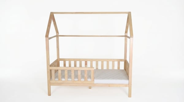 Husseng 80x160 cm fyrretræ børneseng med lamelbund