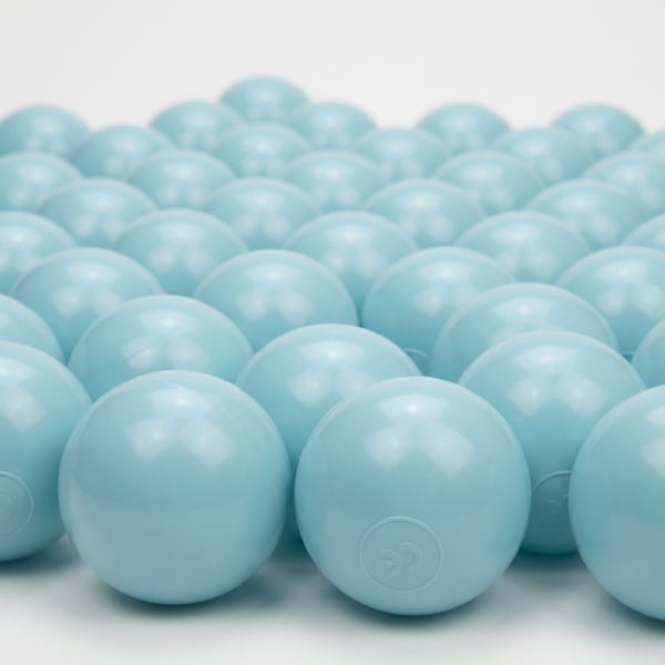 Vaaleansiniset pallomeren pallot (70mm) 100 kappaletta
