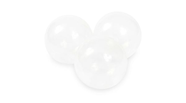 Gennemsigtige boldbassinbolde (70 mm) 1000 stk.