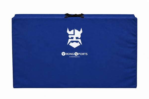 Sammenklappelig fitnessmadras 120x200x5 cm vandtæt blå