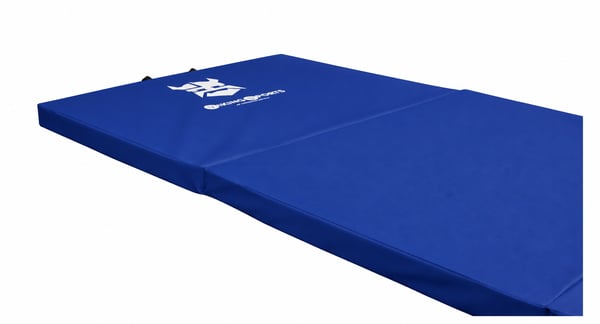 Sammenklappelig fitnessmadras 120x200x5 cm vandtæt blå