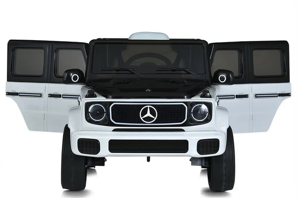 Børnekøretøj, Mercedes Benz EQG, 121x74x62 cm, Hvid/Sort