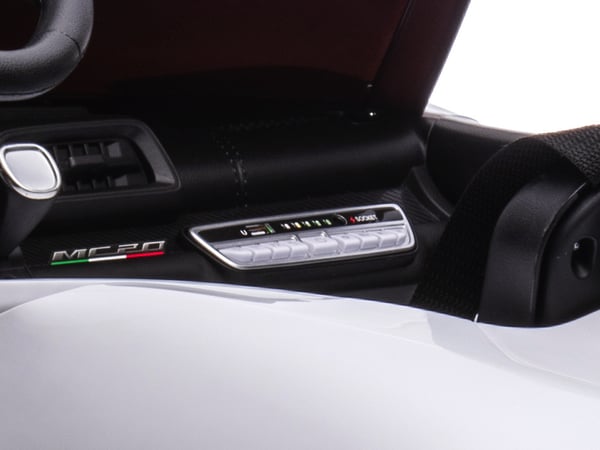 Elektrisk børnebil, Maserati MC20, 175x105x66 cm, Hvid