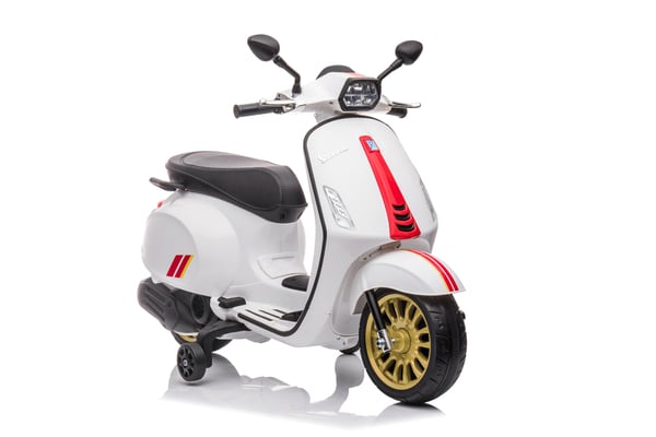 Børns Batteri Scooter, Vespa Sprint, 102x50x75 cm, Hvid