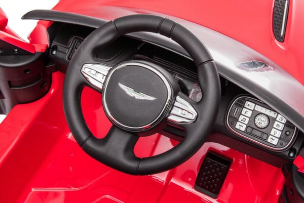 Elektrisk børnebil, Aston Martin, 106x62x51 cm, Rød