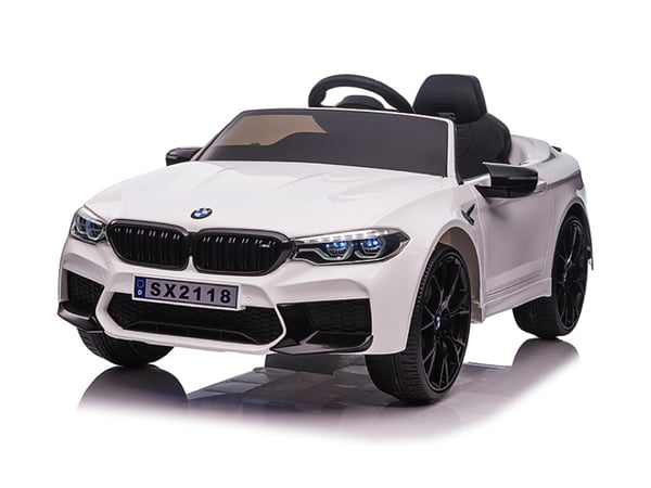 Sähköinen lasten auto, BMW M5, 124x74x55 cm, Valkoinen
