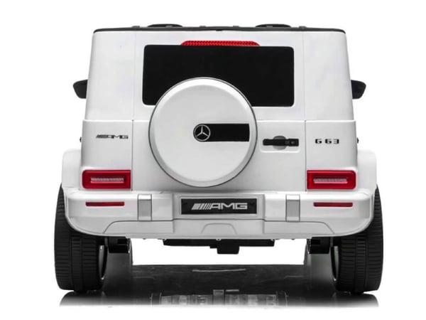 Batteridrevet Køretøj, Mercedes G63 AMG, 143x82x64 cm, Hvid