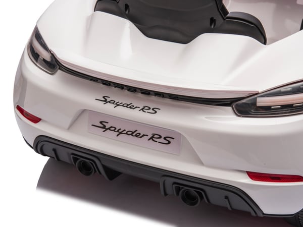 Børns Batteribil, Porsche Spyder RS, 108x60x43 cm, Hvid