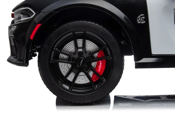 Elektrisk Børnebil, Dodge Charger SRT Politi, 112x68x50 cm, Sort