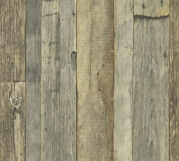 Non woven-tapet trä utseende Profhome 959313-GU lätt texturerad matt färg grå vit beige 5,33 m2