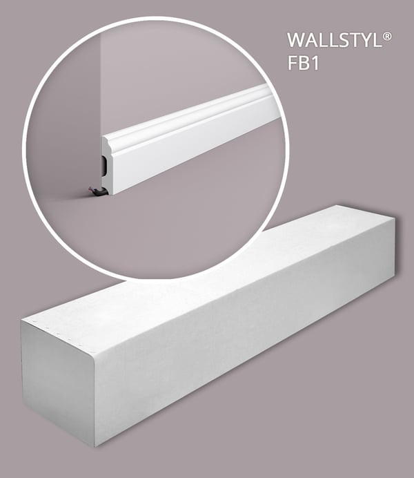 Jalkalista NMC WALLSTYL FB1-box 1 laatikko kanssa 17 listat 34 m