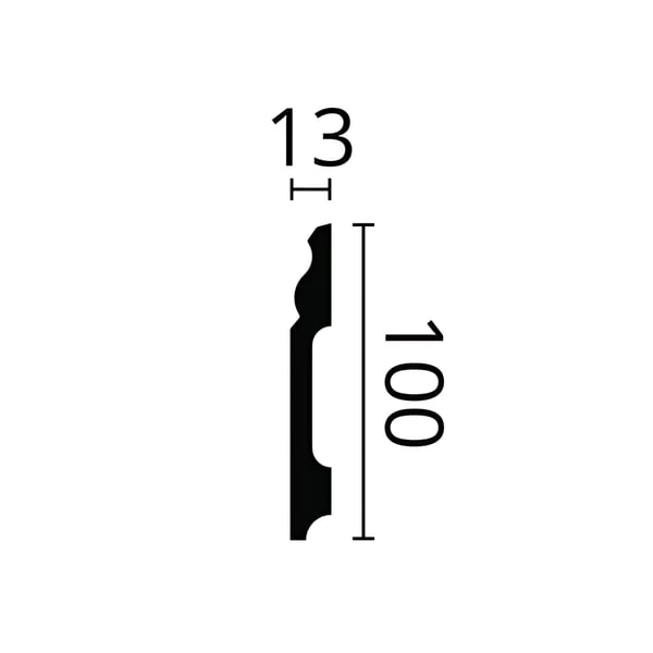 Jalkalista NMC WALLSTYL FB2-box 1 laatikko kanssa 10 listat 20 m