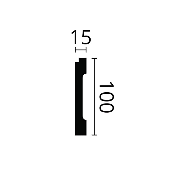 Jalkalista NMC WALLSTYL FD1-box 1 laatikko kanssa 15 listat 30 m