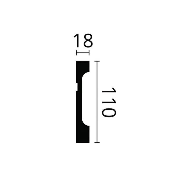 Jalkalista NMC WALLSTYL FD11-box 1 laatikko kanssa 13 listat 26 m