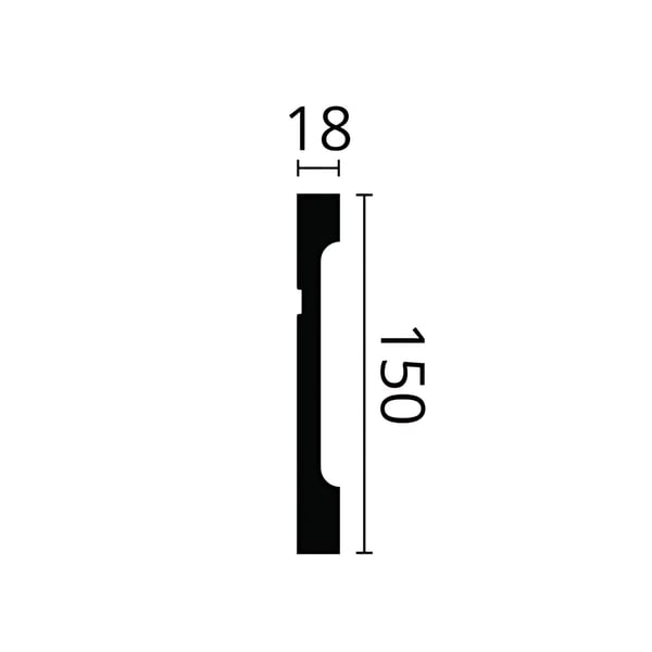 Jalkalista NMC WALLSTYL FD15-box 1 laatikko kanssa 8 listat 16 m