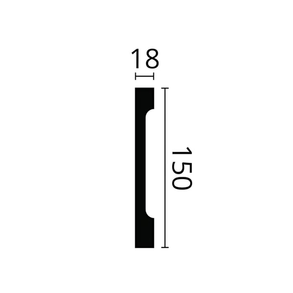Jalkalista NMC WALLSTYL FD15S-box 1 laatikko kanssa 8 listat 16 m
