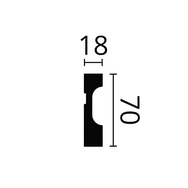 Jalkalista NMC WALLSTYL FD7-box 1 laatikko kanssa 21 listat 42 m