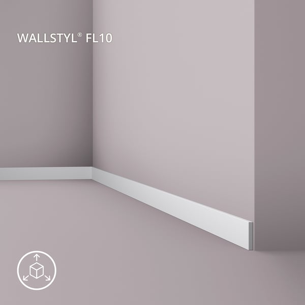 Jalkalista NMC WALLSTYL FL10-box 1 laatikko kanssa 32 listat 64 m