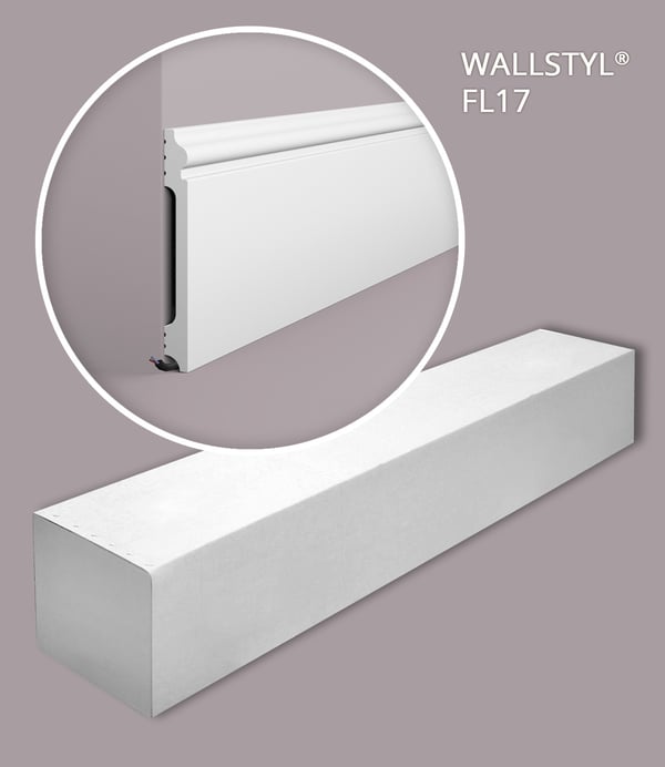 Jalkalista NMC WALLSTYL FL17-box 1 laatikko kanssa 7 listat 14 m