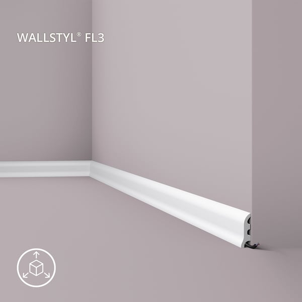 Jalkalista NMC WALLSTYL FL3-box 1 laatikko kanssa 40 listat 80 m