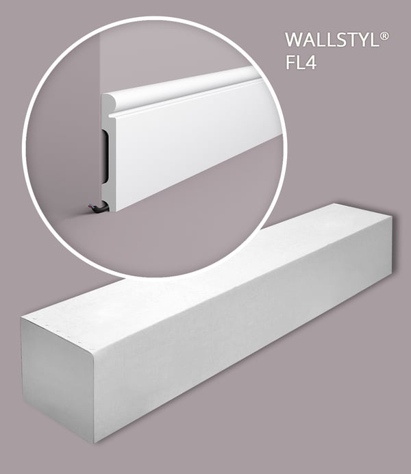 Jalkalista NMC WALLSTYL FL4-box 1 laatikko kanssa 8 listat 16 m