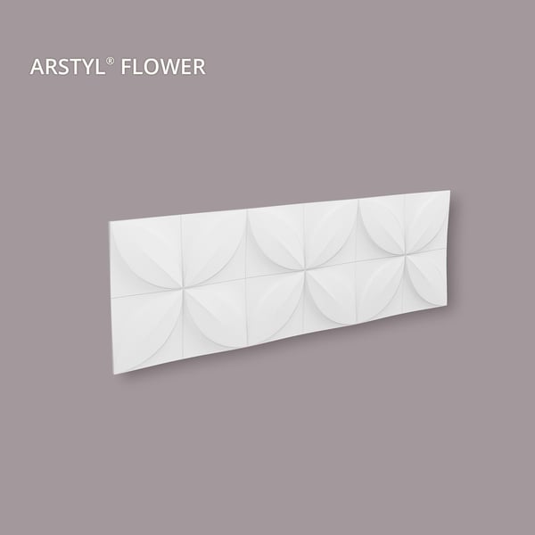 3d vægpanel NMC ARSTYL FLOWER-box 1 kasse med 5 paneler