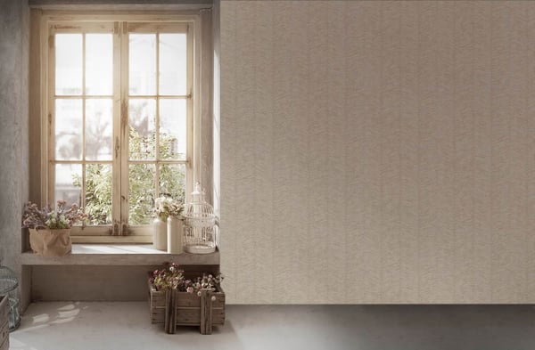 Ikke-vævet tapet chevron mønster Profhome 386973-GU tekstureret mat farve beige grå beige creme 5,33 m2