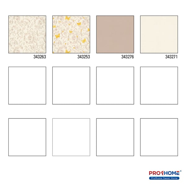 Ikke-vævet tapet blomstret Profhome 343263-gu lidt tekstureret glitrende mønster mat baggrund färg bronze beige creme 7,04 m2