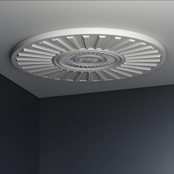 Roset Profhome 156802 Medaljon Zireelement art deco-stil hvid Ø 70 cm