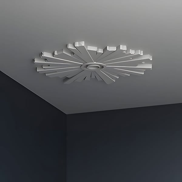Roset Profhome 156803 Medaljon Zireelement art deco-stil hvid Ø 45 cm