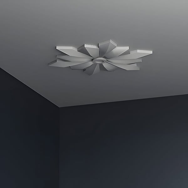 Roset Profhome 156805 Medaljon Zireelement art deco-stil hvid Ø 38 cm
