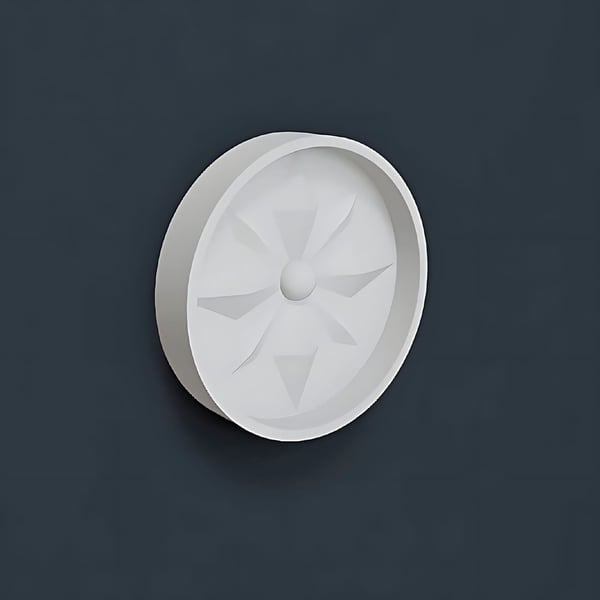 Zireelement Profhome 162802 art deco-stil hvid Ø 10 cm