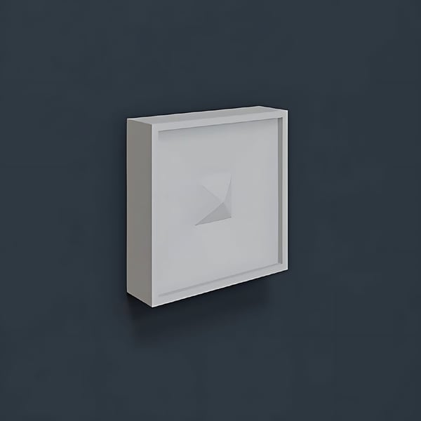 Zireelement Profhome 162803 art deco-stil hvid 7,6 x 7,6 cm