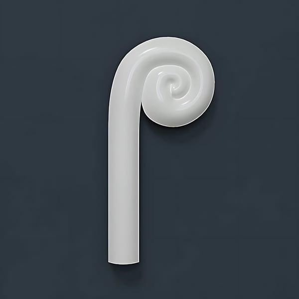 Zireelement links Profhome 162805 art deco-stil hvid