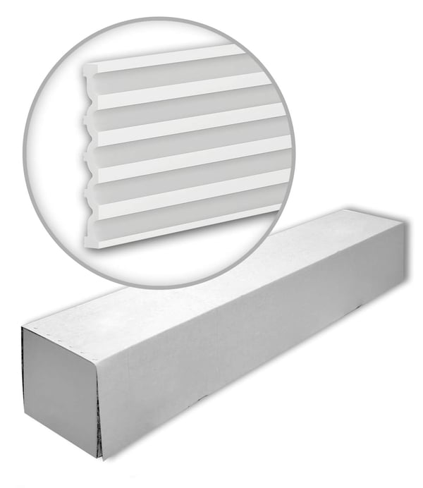 Profhome 659802-box 1 kasse 3 lister 3D vægpanel Vægpanelering design moderne | 6 m