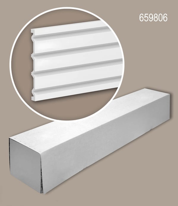 Profhome 659806-box 1 laatikko kanssa 3 listat 3d seinäpaneeli Seinäpanelointi modernissa tyylissä | 6 m