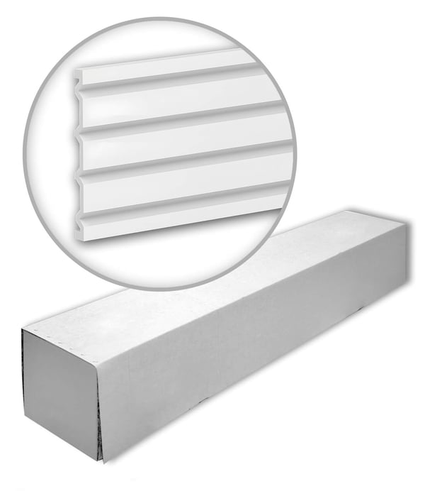 Profhome 659806-280-box 1 kasse 3 lister 3D vægpanel Vægpanelering design moderne | 8,4 m