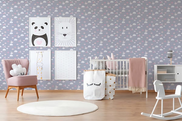 Ikke-vævet tapet natur Profhome 381251-gu lidt tekstureret mat färg grå lyserød beige hvid 5,33 m2