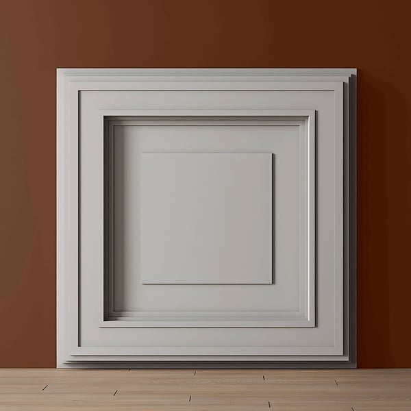 3D vægpanel Profhome 159820 Vægpanelering Loftplade Dørpanel Akustikpanel nyklassicistisk stil hvid 0,25 m2