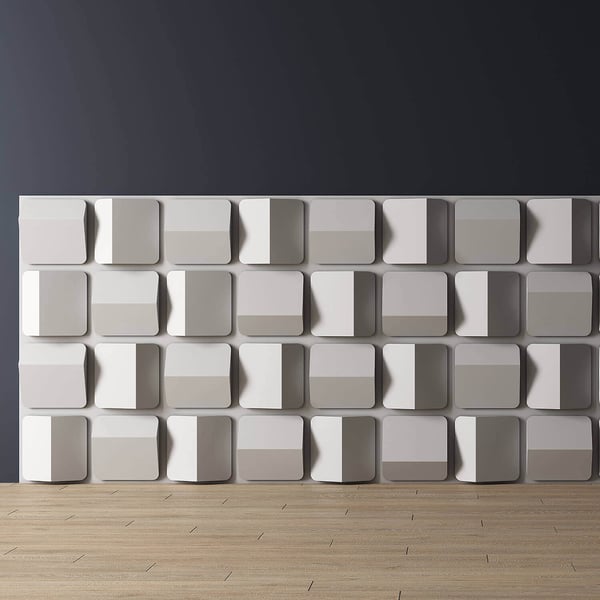 3D vægpanel Profhome 159823 Vægpanelering Akustikpanel Zireelement moderne stil hvid 0,36 m2