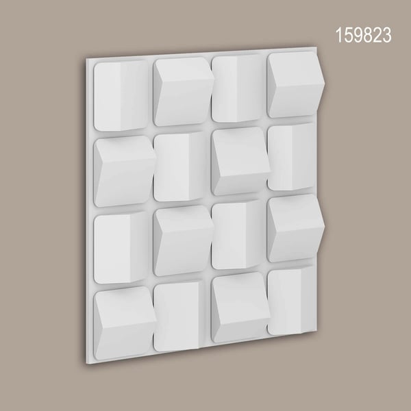 3D vægpanel Profhome 159823 Vægpanelering Akustikpanel Zireelement moderne stil hvid 0,36 m2