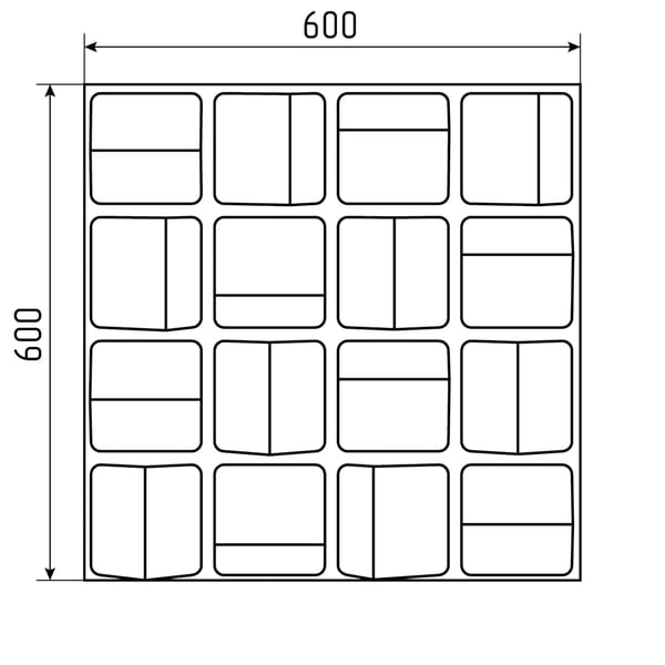 Profhome 159823-box 1 kasse 2 paneler 3D vægpanel Vægpanelering design moderne | 0,72 m2