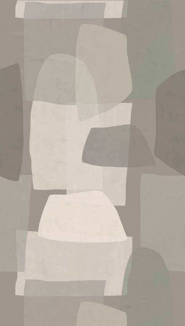 Foto tapet Profhome 782062-GU ikke-vævet tapet glat abstrakt mat grå beige oliven brun 1,59 m x 2,8 m